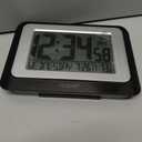 La Crosse Technology W88631 Digital Atomic Black Wall Clock with Temperature