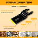 20PCS Oscillating Tool Blades Metal Wood Cutting, Titanium HCS Universal Multitool Blades for Metal Nails Wood Plastic Cutting, Compatible with Dewalt Milwaukee Ryobi Rockwell Makita