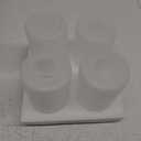 4 Pack White Linen Frosted Glass Lamp Shade Covers, 5.9in Height, 3.9in Diameter, 1.65in Fitter, Cylinder Light Fixture Lampshade, Glass Shade Replacement Globe for Chandelier Wall Sconce