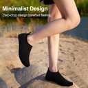 2 x Water Shoes for Womens Mens Barefoot Aqua Yoga Socks for Pool Beach Surf Walking Water Park Boating Sports Water Shoes (5.5-6.5 Women/4.5-5.5 Men, Black)