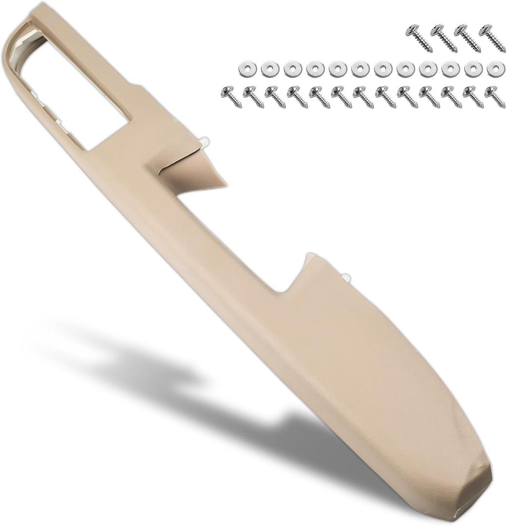 80995 Front Right Passenger Side Armrest Repair Kit Fit for Chevy Silverado Suburban Tahoe Avalanche For GMC Sierra Yukon 2010-2014 Door Panel with Release Handle Above Armrest - Tan - GM# 84127327