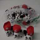 4E's Novelty Stuffed Dalmatians Soft Plush Puppy Dogs, Pack of 6 Large 7" Fire Hat Dalmatian Puppies for Kids Boys and Girls, Great Gift & Party Favor