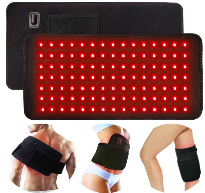 Red Light Therapy Infrared Light Therapy Pad for Body Pain NIR Deep Therapy for Back Knee Hands Feet Relief Portable 660nm 850nm Home Heating Light Therapy Wrap Belt Gift for Women Men
