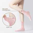 Pilates Grip Socks for Women, Ruffle Grippy Non Slip Cute Polka Dot Crew Socks for Workout Yoga Ballet Barre Dance