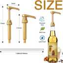 12 Pcs Syrup Pumps Dispenser, Compatible with 25.4 Oz/750ml Bottles, Great for Home & Coffee Bar Drinking Mixes, Tea, Beverage, Cocktails, Plus Spoons(Gold 5.23")