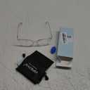 Gaoye Blue Light Blocking Glasses - Trending Round TR90 Frames, Metal Arms, UV400 Protection - Matching Soft Case (1-transparent Frame/Transparent Lens)