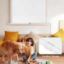 SEEYE No Drill Cordless Cellular Shades, Light Filtering Honeycomb Blinds for Indoor Window, Thermal Insulated Noise Reduction, Easy Install for Bedroom, Living Room, Office, White (42" W x 64" H)
