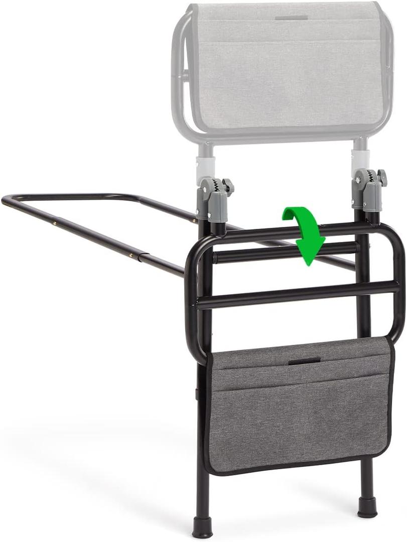 GreenChief Folding Bed Rails for Elderly Safety, Adjustable Bed Railing for Senior Assistance, Medical Grab Bar with Storage Bag, Handicap Bed Assist for Fall Prevention fits King, Queen, Full, Twin