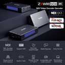 4K HDMI Video Encoder/Decoder, ZowieBox, Native NDI HX3 (Certified) Converter/Player, UVC to HDMI, Pass-Through Video Capture, SRT/RTMP(S)/RTSP, Live Streaming to YouTube