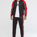 Tebreux Men's Tracksuits 2 Piece Outfit Jogging Suits Set Casual Long Sleeve Sports Sweatsuits (M)