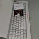 Redragon K710 Wireless Typewriter Mechanical Gaming Keyboard, Bluetooth/2.4Ghz/Wired, RGB LED Backlit, Blue Switch - Clicky, Rechargeable, Solid Metal Panel, Round Keycaps, White