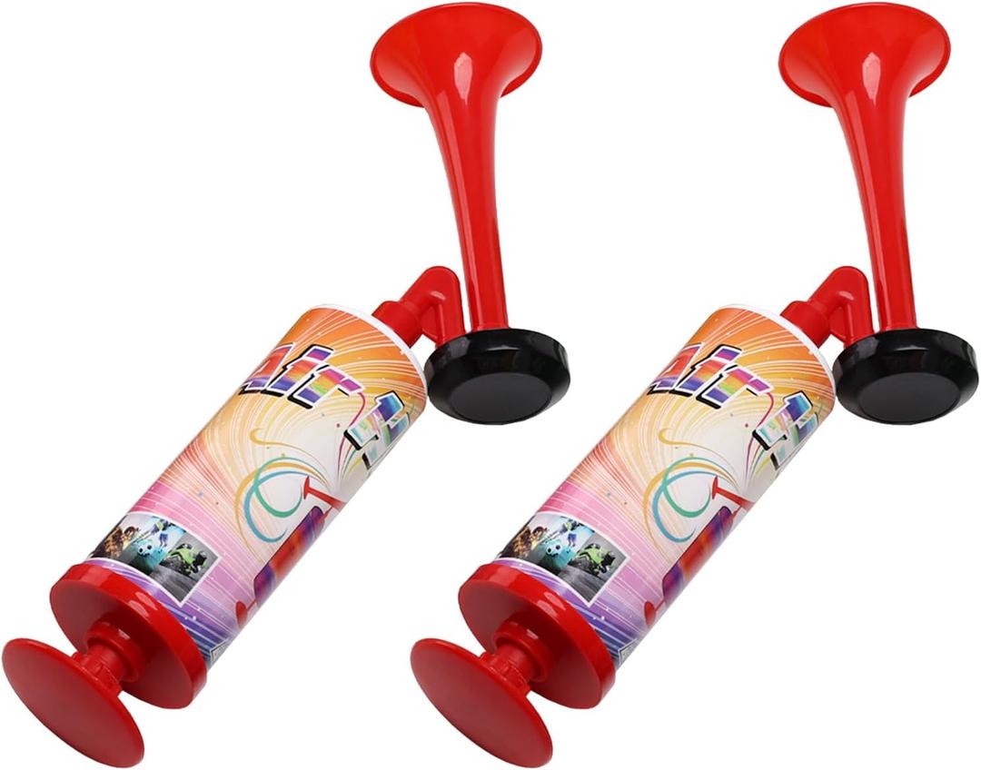 Handheld Horn, BANHAO Football Air Horn Hand Push Pump Children Party Noisemaker Cheer-Leading Fans 2pcs