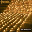 Warm White Net Lights, 360 LED Christmas Lights Outdoor, 21ft x 5ft Large Net Mesh String Lights, 8 Modes Twinkle Light Connectable Plug in for Bushes Christmas Hedge Yard Garden Party Decor