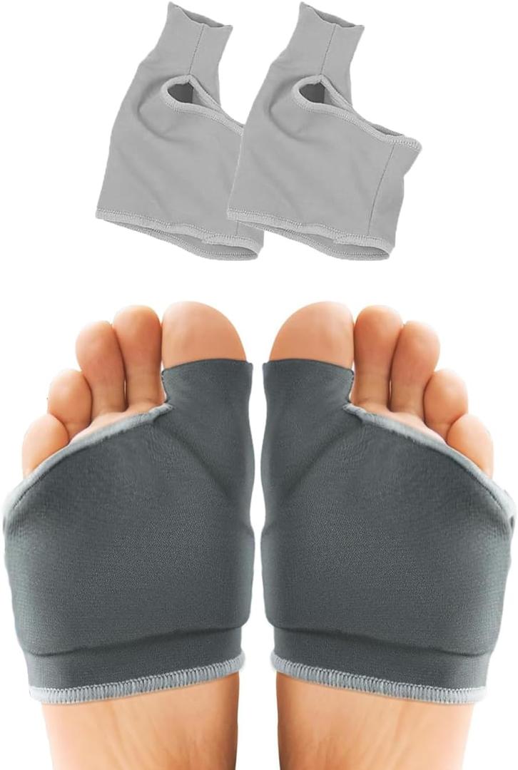 Orthopedic Metatarsal Pads, Foot Pads for Ball Pain Relief, Ball of Foot Cushion with Gel Pad for Women and Men, Morton's Neuroma, Metatarsalgia Support (Gray/Large/1pc)