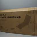 Foldable Pool Lounge Chairs, Aluminum Chaise Lounge Outdoor with 5 Positions Recliner - Free Assembly - Patio Lounge Chair for Poolside, Beach (Khaki)