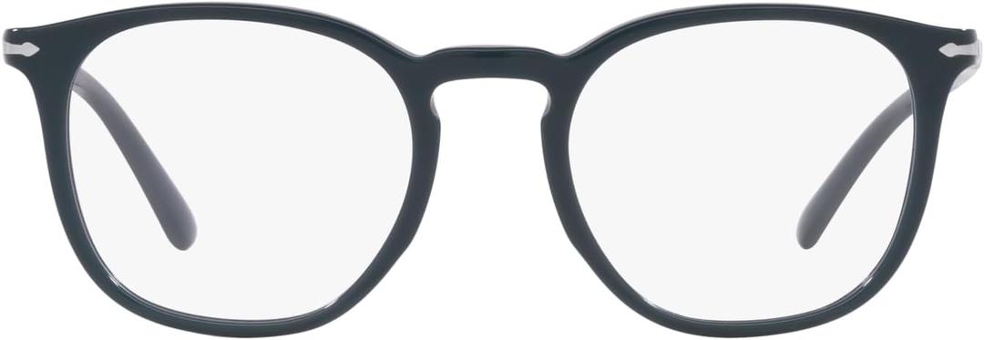Persol Po3318v Round Prescription Eyewear Frames (Dusty Blue/Demo Lens)