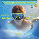 Seago Kids Swim Goggles Snorkel Diving Mask for Youth(5-15), Anti-Fog 180 Clear View