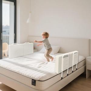 Bed Rail for Toddlers, Adjustable Baby Bed Rail Guard for Twin and Full Size Beds, Bed Safety Rails for Children with Non-Slip Base, Removable Washable Cover, Easy Installation (4 Pack)