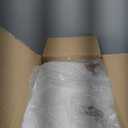 Small Vanity Stool Chair with Storage and Folding Back, 13.4" x 15" x 30" Square Faux Fur Soft Ottoman, 4 Metal Legs with Anti-Slip Feet, Furry Padded Seat for Makeup, Bedroom, White