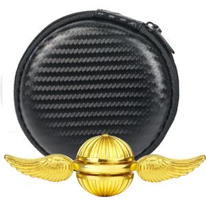 Metal Fidget Spinner Toy for Kid Adult, Finger Hand Spinner Fingertip Gyro Birthday Gift Cake Topper Decor, Desk Sensory Stress Relief Toy, Party Favor Small Gadget Christmas Stocking Stuffer Filler (Gold)