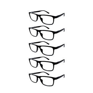 5 Pack Reading Glasses for Men Women Blue Light Blocking Readers with Spring Hinges
