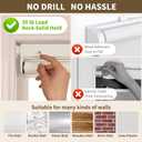 HESTIA No Drill Cordless Blackout Roller Shades Screwless Waterproof Shower Window Blinds, Auto-Retraction Easy Install Blind for Bathroom/Kitchen/Office/Exterior, Cream, 31" W x 54" H