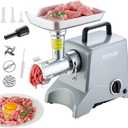 VEVOR Meat Grinder, 5 Lb/Min Capacity, 0.77 HP 575W800W MAX) Electric Meat Mincer with Blade, Grinding Plate, Sausage Stuffing Blade and 3 Tubes, Aluminum Commercial Meat Grinder, ETL Listed