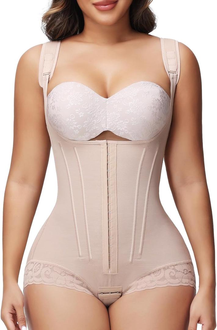 SHAPSHE Fajas Colombianas Moldeadoras Postpartum Stage 2/3 Body Shaper Tummy Control Shapewear for Women with 8 Bones (X-Small, Tan) SHAPSHE Fajas Colombianas Moldeadoras Postpartum Stage 2/3 Body Shaper Tummy Control Shapewear for Women with 8 Bones (X-Small, Tan)