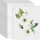 VOKOY 30 Sheets Linen Textured Paper, 8 1/2 x 11" Blank White Printer Paper for Invitation Cards Making Office Printing Crafting Scrapbook DIY Projects, 92 lb Cover, 8.5 x 11 inches / 21.6 x 28 cm