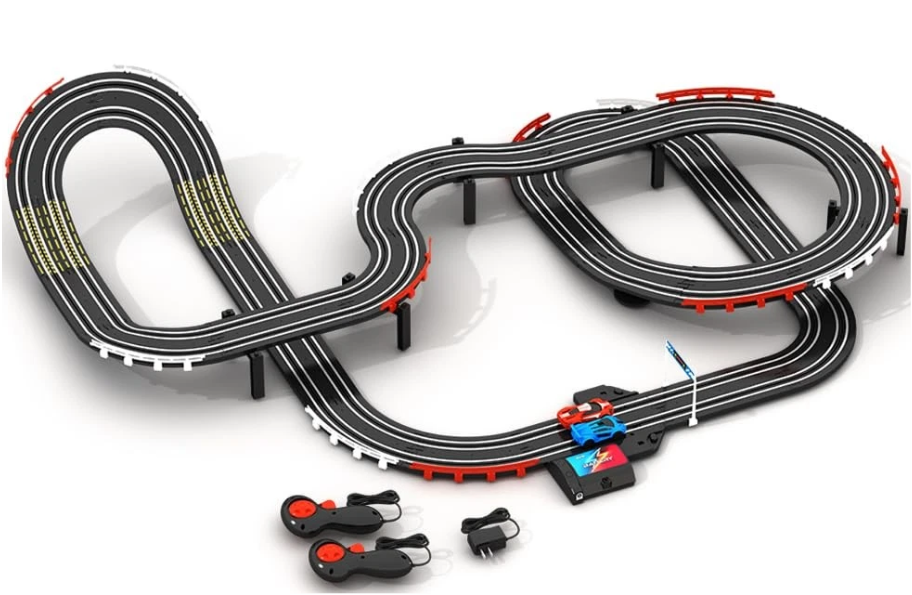 Slot Car Race Track Sets, 2 High Speed Track Cars, Lap Counter, Birthday Gift for Kids Boys Girls Ages 6 7 8 9 12