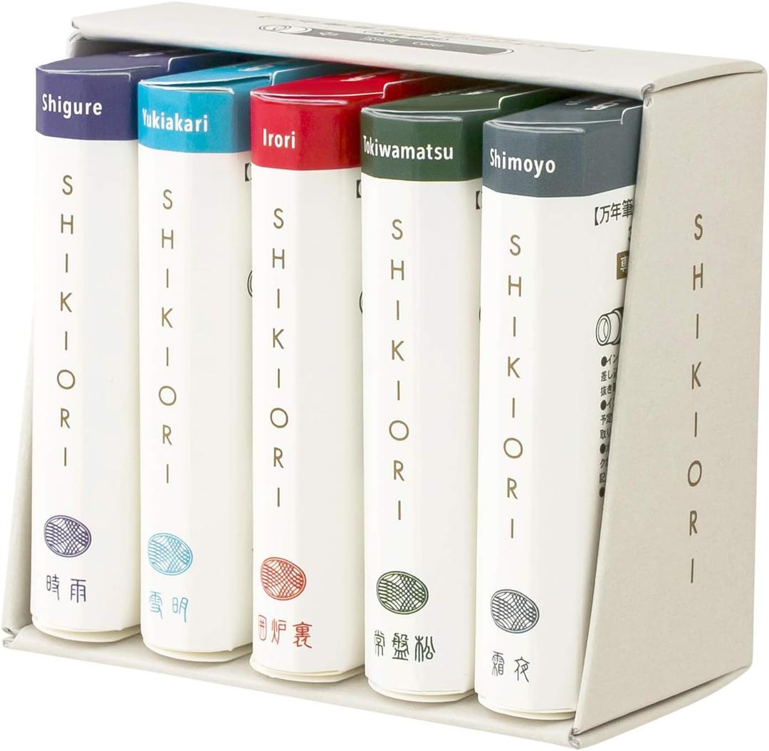 Sailor Fountain Pen, Cartridge Ink, Four Seasons, Set of 5 Colors, Winter, 13-1750-004