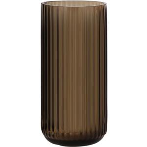 WHJY Cylindrical Brown Glass Vase, Vintage Flower Vase, Hand Blown Glass Vase, Decor for Dining Table Centerpiece Dcor  7.5 inches