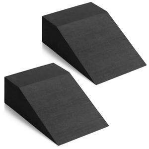 LTHTRADE Foam Wedge Slant Board, 2 Pack Squat Wedge for Yoga, Calf Stretching, Physical Therapy & Foot Rehabilitation - Exercise Blocks for Squats, Balance, Pushup & Pilates (Black)