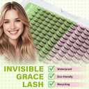 KEYYOU Fairy Brown Lash Clusters Eyelash Extension D Curl 144Pcs Eyelash Extension Wispy Natural Invisible Band Lash with Waterproof DIY Lash Extension at Home(Fairy Brown-D-8-18MIX)