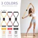 2 x Figure 8 Resistance Bands with Handles for Women Men, Exercise Bands for Back, 8 Shaped Resistance Bands for Arms, Shoulder, Leg Stretching, Physical Therapy, Yoga, Pilates, Home Gym Workout Equipment