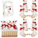 Blueweenly One Silly Goose 1st Birthday Decoration 2 Sets 15.7 Inch Soft Silly Goose Stuffed Animal Hat with Wood Table Decor for Christmas Birthday Party Gift Baby Shower Decoration