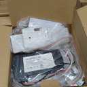 ocioc 46 Inch Ceiling Fan with Light, Large Air Volume Ceiling Fan with Night Light, Ultra Quiet Reversible DC Motor Dimmable with Remote White