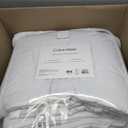 Calvin Klein - Queen Comforter Set, Luxuriously Soft & Breathable Bedding with Matching Shams, Casual Home Decor (Seersucker White, Queen)