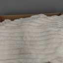 BEDELITE Fleece Oversized Queen Comforter Set -Super Soft & Warm Fluffy Cream White Bedding, Luxury Fuzzy Heavy Bed Set for Winter with 2 Pillow Cases