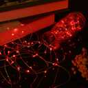 2 x Mikasol Fairy Lights Battery Operated, 1 Pack Mini 3*AAA Battery Powered Copper Wire Led Starry String Lights Firefly Lights for Bedroom, Christmas, Parties, Decoration (5m/16ft Red)