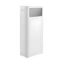 WanWanKa Trash Can with Lid, Large Tall 8 Gallon Commercial Trash Can, Plastic Waste Bin with Press top Lid, White Garbage Can Suitable for Kitchen, Bathroom, Bedroom, Living Room, Office