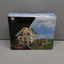 Flower House Building Set with LED Light, Garden House Fountain Countyard Buiding Toy with Flowers Potted & Cat Playset, Greenhouse Model Xmas Decor Gifts for Adults Friends Girls 6+