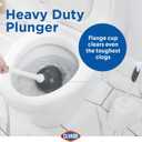 Clorox Toilet Bowl Brush & Plunger Combo Set with Storage Caddy - Toilet Plunger for Bathroom, Bathroom Organizers & Storage, Bathroom Accessories, Toilet Unclogger, Long Handled Toilet Brush (1-Pack, White/Gray)