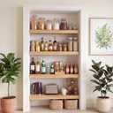 Solid Pine Wire Shelf Covers, 16" D x 33" L, Tool-Free Pantry Rack