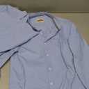 2pcs Alimens & Gentle Mens Solid Oxford Shirt Long Sleeve Dress Shirt Work Casual Button Down Shirts with Pocket, Small