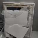 Wall Mirror with Rustic Wood Frame Rectangle Hanging Mirrors for Wall Large Decorative for Bathroom Bedroom Farmhouse Living Room Entryway 20"x16" (A-retro White)