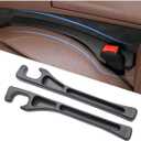 Car Seat Gap Filler Organizer - No Drop Seat Guard, Side Gap Filler for Car, SUV, and Trucks, 2 Pack, Black - Prevents Items from Falling, Extra Storage Space, Easy to Install, Durable & Eco-Friendly