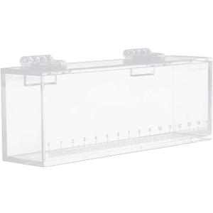 Gazechimp Fishing Photo Tank Fish Viewing Box Acrylic Hatching Incubator Clear Micro Landscape Fish Tank Fish Breeder Isolation Breeder Box with Scale, L