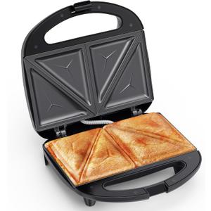 OSTBA Sandwich Maker, 2 Slice Grilled Cheese Maker with Non-stick Triangle Plates, Indicator Lights, Cool Touch Handle, Easy to Clean and Store, 750W