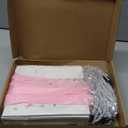 Moinchore 30 Pcs Wildflower Paper Gift Bags Bulk 5.5 x 4.7 x 2.5 in Mini Floral Favor Bags with Handles Bow Ribbon Wrap for Spring Summer Birthday Wedding Home Bridal Shower Garden Supplies (White and Pink)